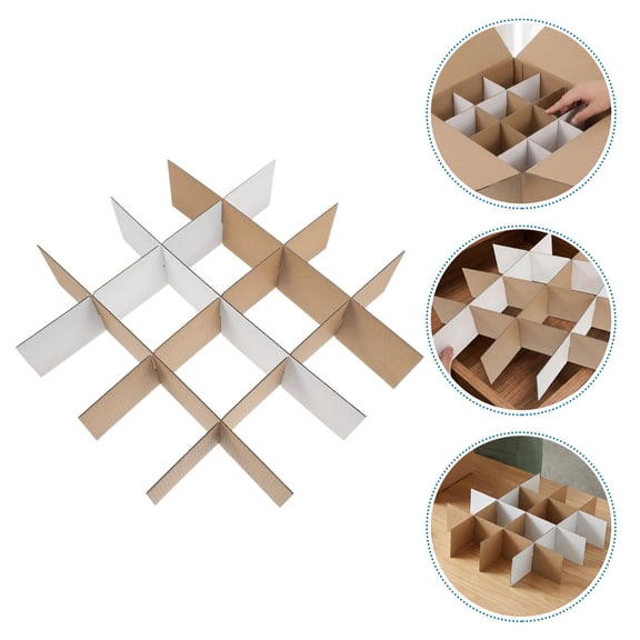 RENACLIPY 12Pcs White Cardboard Box Dividers Inserts for Shipping Glassware and Dishes