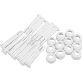 RENACLIPY 12Pcs White Pool Cleaning Device Locking Pins Replacement Attachment for Skimmer Nets Leaf Rakes and Brushes