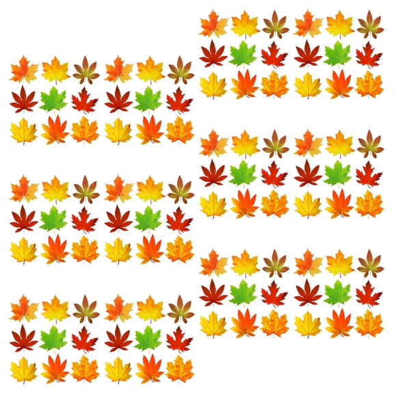 RENACLIPY 135-Piece Multicolor Fall Leaf Paper Cutouts for Thanksgiving Crafts, Bulletin Boards, Seasonal and Holiday Decorations