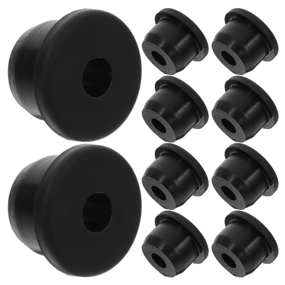 RENACLIPY 15Pcs Silicone Grommet for Wire with Dustproof Window Black
