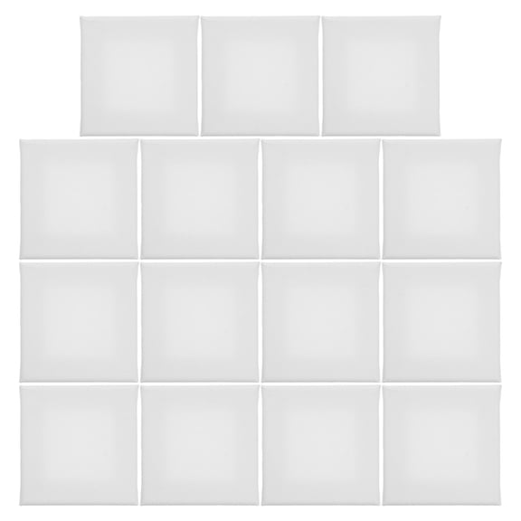 RENACLIPY 15Pcs White Cotton Canvas Boards for Painting Small Bulk Set with Versatile Compact Design
