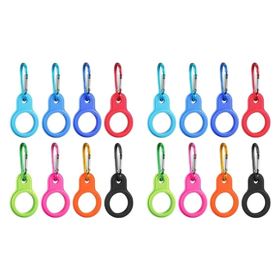 RENACLIPY 16Pcs Hanging Bottle Clip for Water Bottles Sports Enthusiasts and Outdoor Lovers with Assorted Color