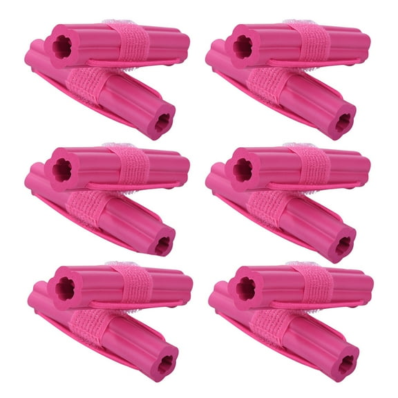 RENACLIPY 18Pcs Hairdressing Hair Rollers Rosy Sponge Curling Tools Easy to Use and Carry