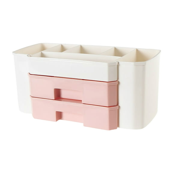 RENACLIPY 1Pack Modern Pink Jewelry Storage Case For Home Decor And Desktop Organization 9.43x4.32x4.32in