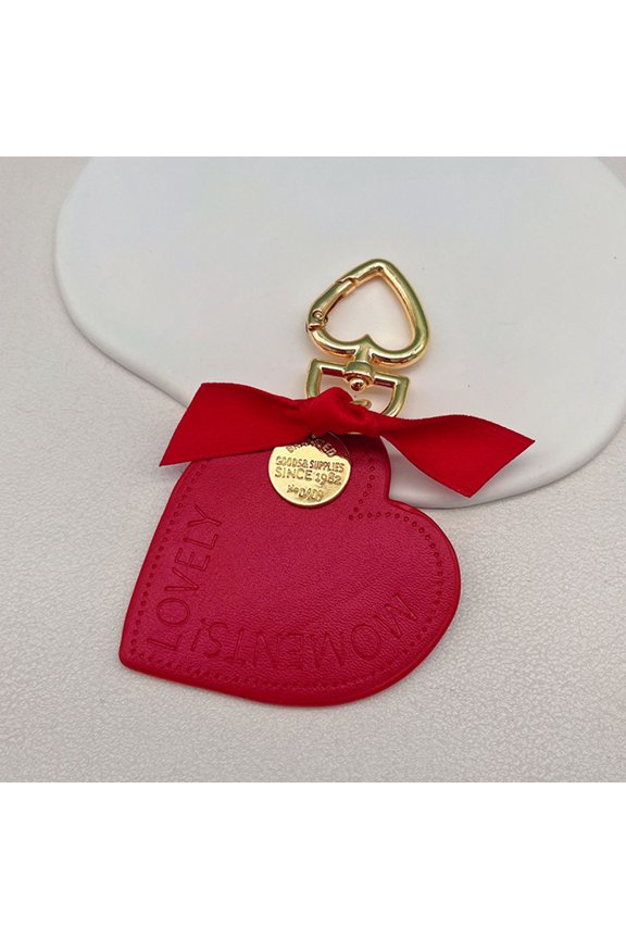 1Pack Red Aesthetic Keychain Heart Shaped Bag Charm