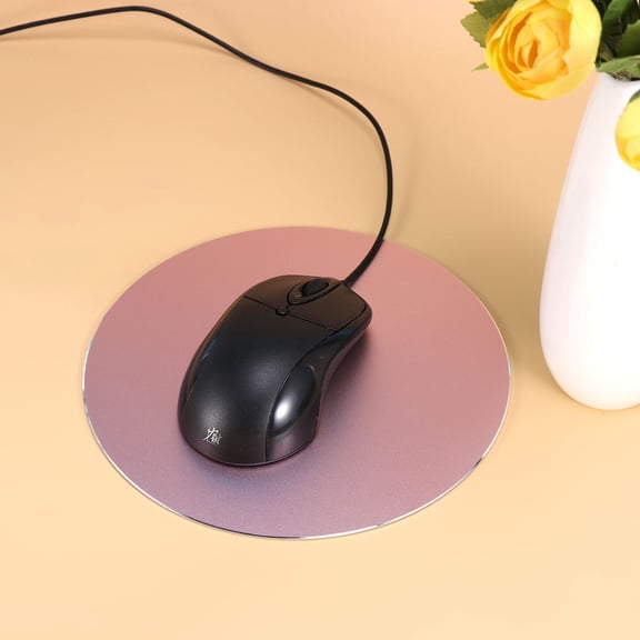RENACLIPY Circular Mouse Pad Mouse Pad for Gaming Rosy Gold with Anti-slip 1Pack Back to School
