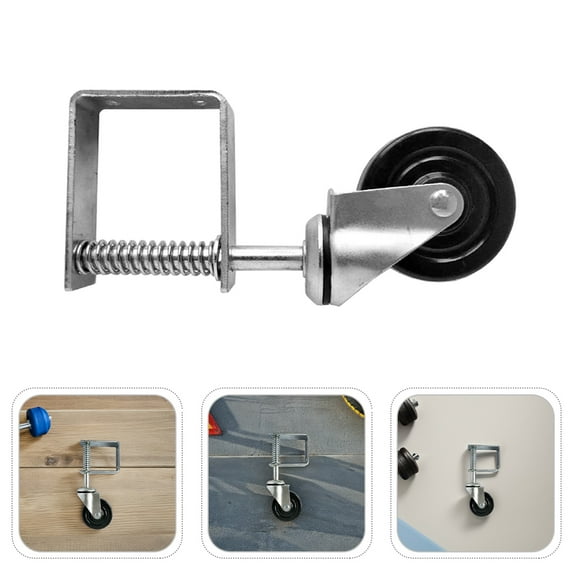 RENACLIPY Gate Door Wheel Caster, Spring Loaded, Shock Proof, Silver, Heavy Duty