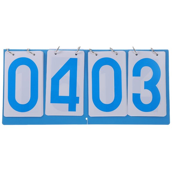 RENACLIPY Professional Four Digit Portable Scoreboard Reusable Score Keeper Assorted Color Sports Supply