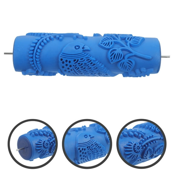 RENACLIPY Blue Embossing Texture Paint Roller for Wall Decor - Quick, Easy, and Professional Finish