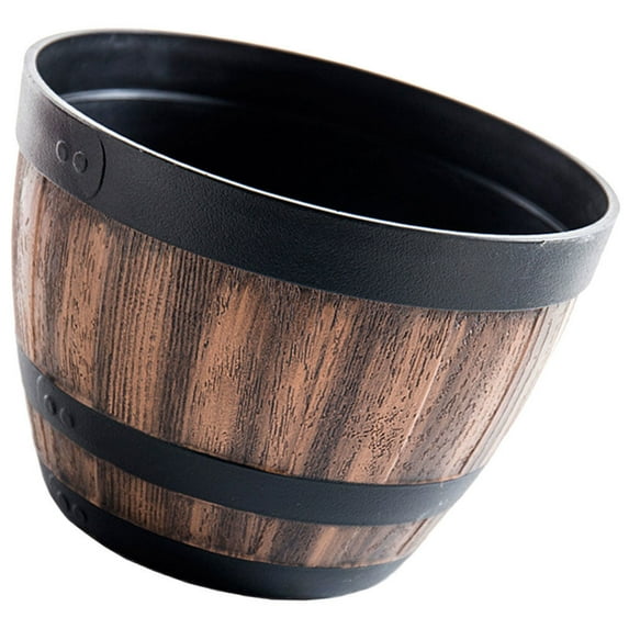 RENACLIPY 1Pack Walnut Finish Flower Pot for Indoor and Outdoor Home Decor Use
