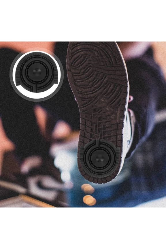 Shoe Accessories Black Rubber Anti-Noise Sole Cushion for Flat Shoes 1Pair