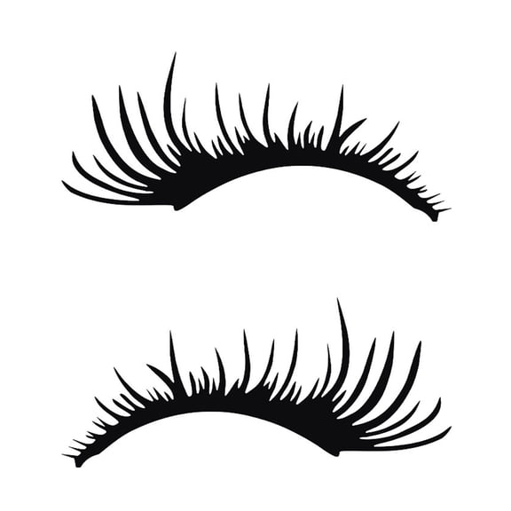 RENACLIPY 1 Pair Black Car Eyelashes Headlight Stickers Pet Material Decorative Decal Accessories