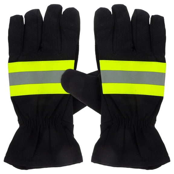 RENACLIPY 1Pair Heatproof Firefighting Gloves Cotton Impact Resistant Work Gloves
