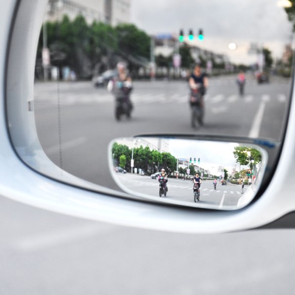 RENACLIPY 1Pair Frameless Convex Rear View Blind Spot Mirror for Car with Anti Glare Wide Field of View