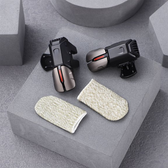 RENACLIPY 1Pair Mobile Game Controller Set with Finger Sleeves and Ergonomic Design for Gaming