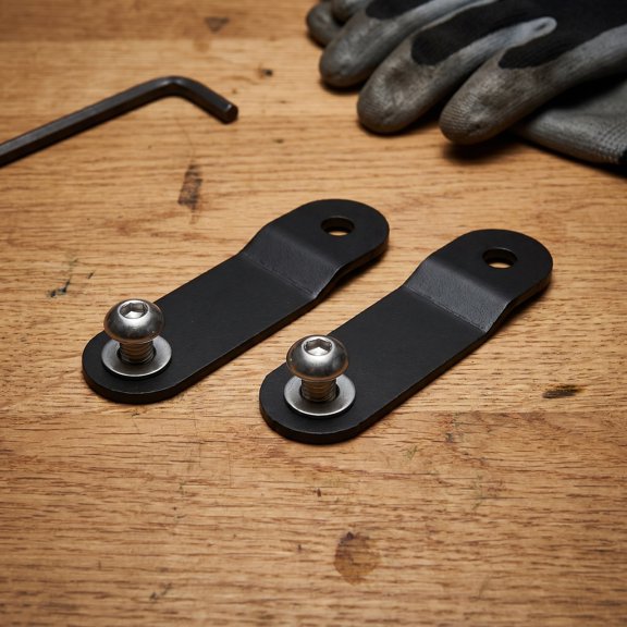 RENACLIPY 1Pair Motorcycle Gas Tank Lift Kit Black Metal Riser Bracket with Stable Weight Distribution Support