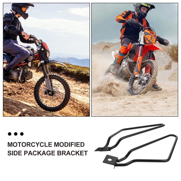 RENACLIPY Motorcycle Support Bracket Black Metal 1 Pair