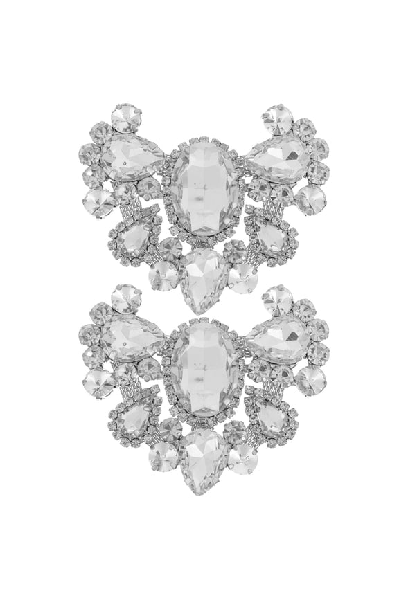 1 Pair White Butterfly Rhinestone Shoe Clips, Decorative Bridal Shoe Jewelry Accessories for Wedding and Special Occasions