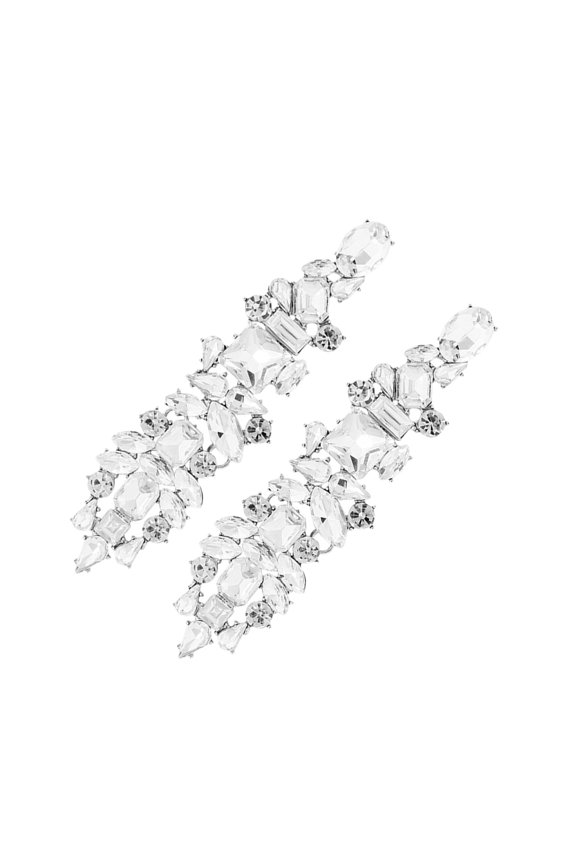 Bridal Earrings 1 Pair Vintage Rhinestone Jewelry for Women Weddings 4.1*1.1*0.7in