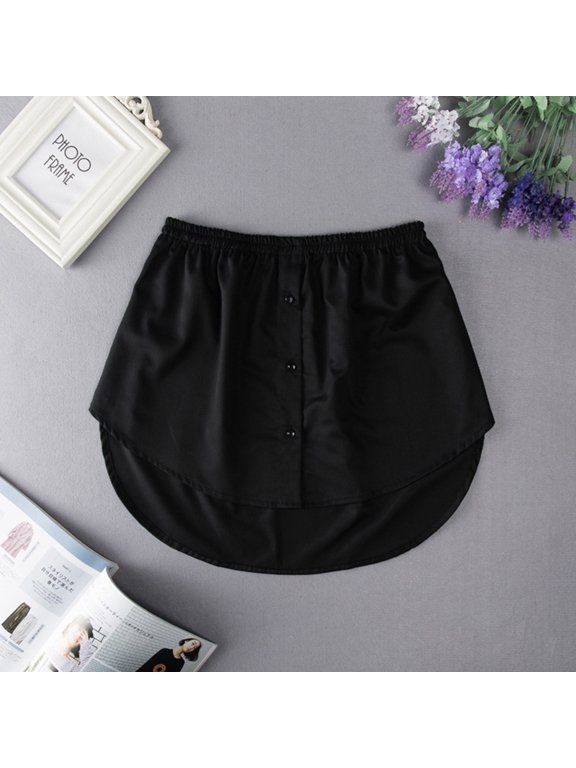 1Pc Black Fake Hem for Woman Shirt Stylish Skirt Hem Decoration for Leisure Wear