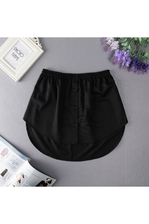 1Pc Black Fake Hem for Woman Shirt Stylish Skirt Hem Decoration for Leisure Wear