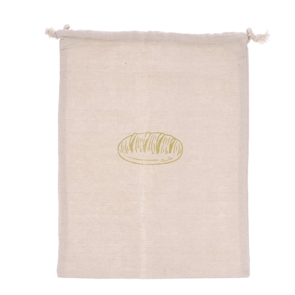 RENACLIPY 1Pc Unbleached Linen Bread Bag Drawstring Pouch Reusable Storage Bag for Loaf and Grocery Use Assorted Colors