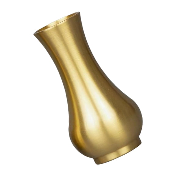 RENACLIPY 1Pc Chic Brass Vase for Home Decoration Flower Arrangement Household