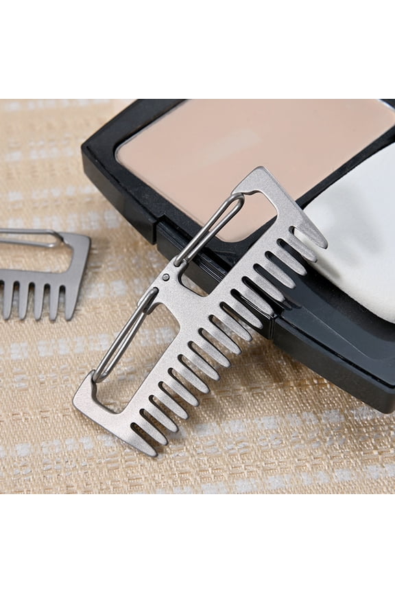1Pc Lightweight Outdoor Comb Titanium Alloy Keychain Portable Anti Static