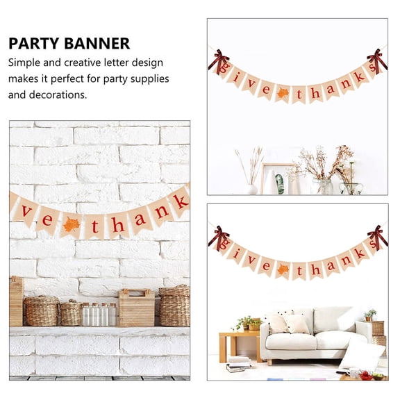 RENACLIPY 1Pc Turkey Theme Party Banner Hanging Flag with Assorted Color for Decoration