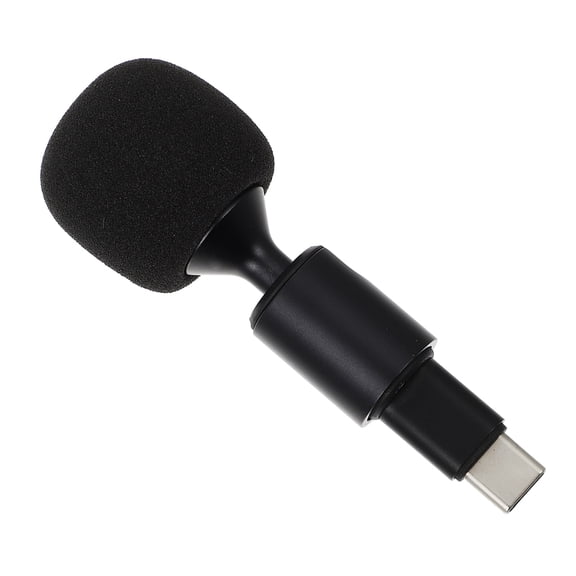 RENACLIPY USB Phone Recording Microphone with Flexible Arm and Windshield Sponge Cover for Clear Audio
