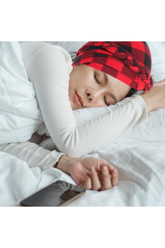 1Pc Wide Brimmed Head Scarf Hat for Women Night Use Prevents Forehead