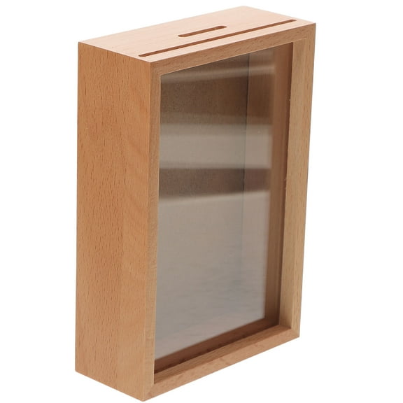 RENACLIPY Adventure Fund Money Box 1Pc Rectangular Wooden Cash Saving Box for Family and Friends