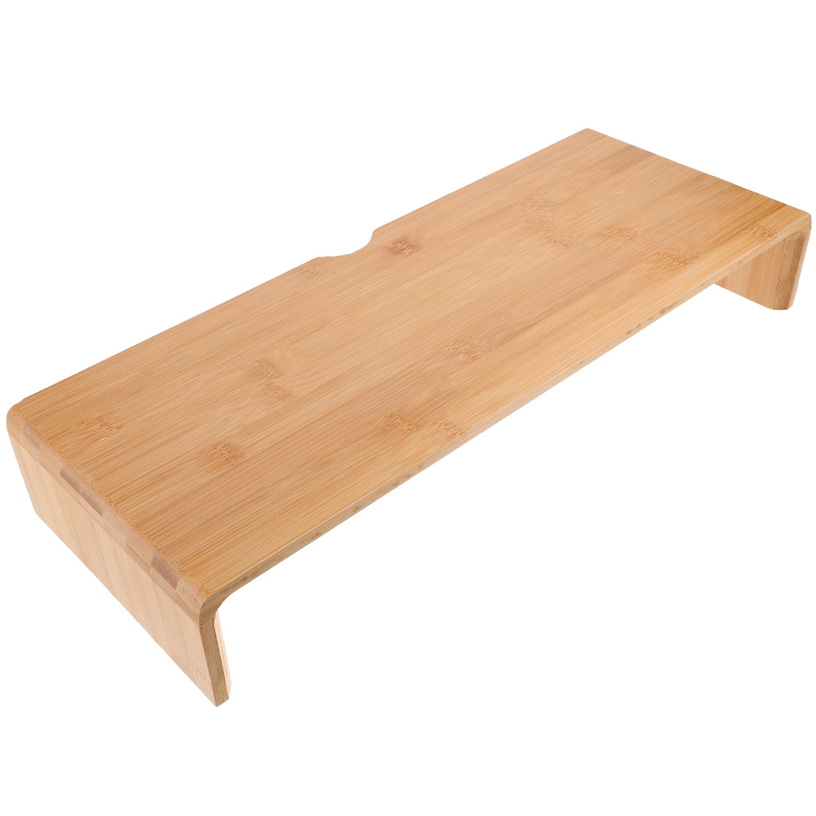 RENACLIPY Bamboo Monitor Stand Riser Beige Ergonomic Design for Storage ...