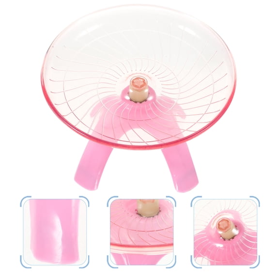 RENACLIPY 1Pcs Hamster Spinning Wheel Pink Plastic for Indoor Exercise and Fun