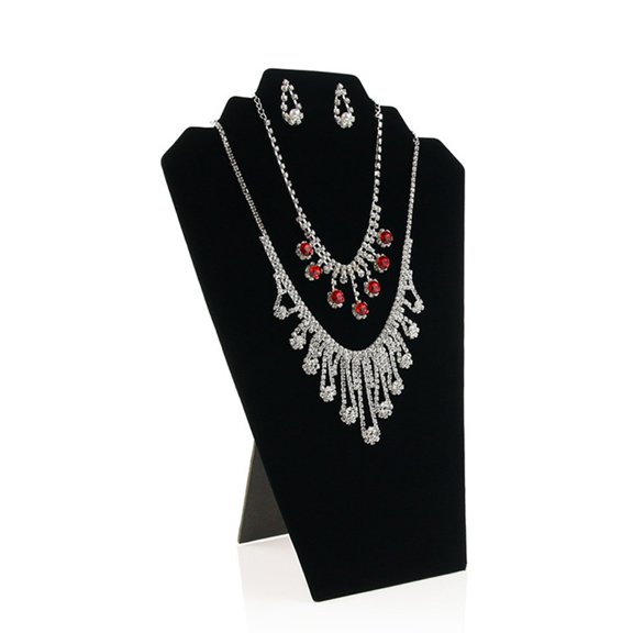 RENACLIPY 1Pcs Jewelry Organizer Board Necklaces Storage Rack Black Collar Shape Display Stand for Adults Store Display