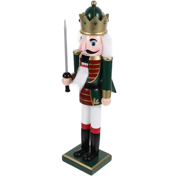 RENACLIPY Traditional Wooden Nutcracker Black Decorative Figurine for Home Decor and Holiday Display