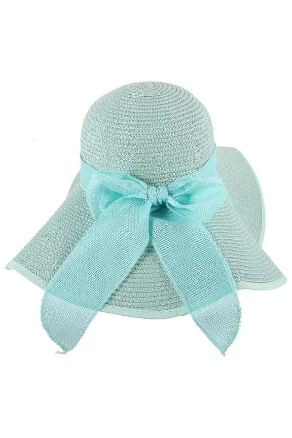 Women Sun Hat Lace Cyan 1Pcs