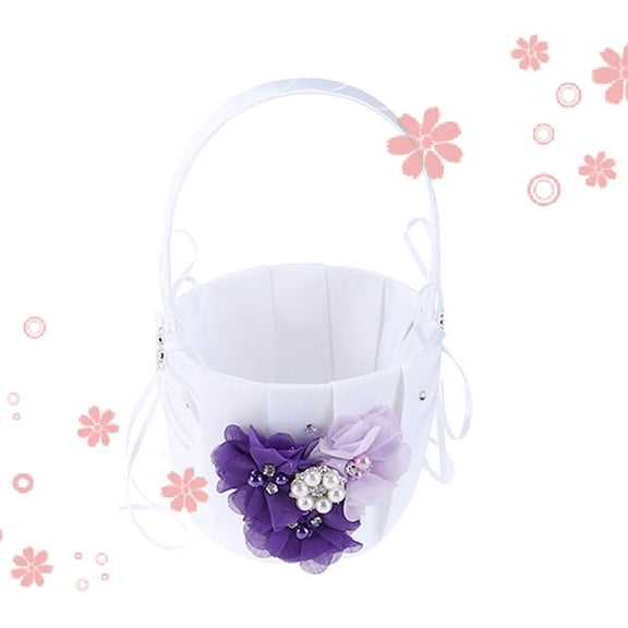 RENACLIPY Decorative Cloth Flower Basket for Wedding Ceremony Candy Holder and Party Favor Container