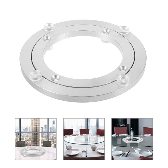 RENACLIPY Silent Turntable Plate Aluminium Alloy Swivel Base for Restaurants 1Pack