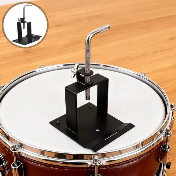 RENACLIPY 1Set Black Drum Cowbell Holder with Bent Arm Adjustable Angle for Percussion Accessories