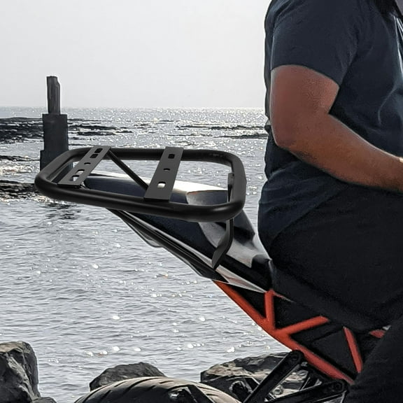 RENACLIPY 1Set Black Metal Adjustable Rear Rack for Electric Bike Multipurpose Cargo Carrier