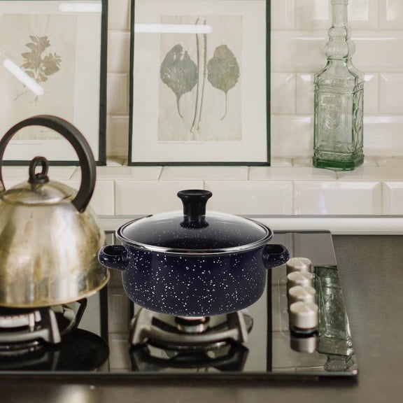 RENACLIPY Enamel Kitchen Pot Set, Small Cooking Pots for , Sauces, and More, and Stylish