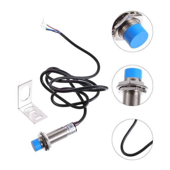 RENACLIPY 1Set Blue Inductive Proximity Sensor with LED Indicator for Industrial Non Contact Detection
