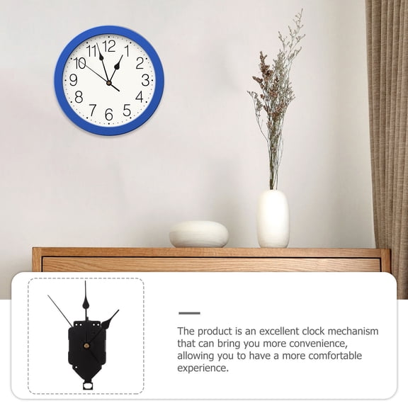RENACLIPY 1Set Clock Works Replacement Kit Black Plastic Quiet Battery Clock Movement for Wall Clocks