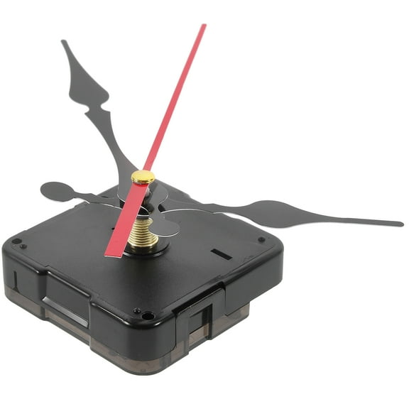 RENACLIPY 1Set Clock Works Replacement Kit with Red Clock Hands Battery Powered Quartz Motor