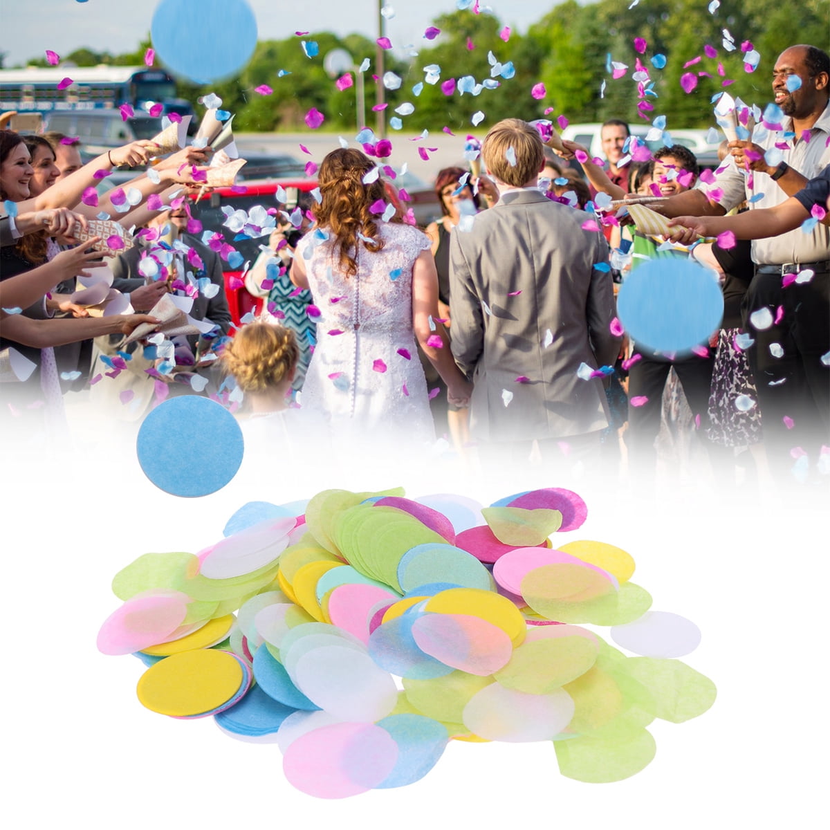 RENACLIPY 1Set Confetti Table Decoration Assorted Color Round Paper For ...