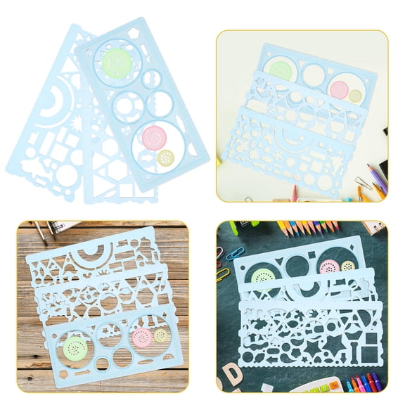 RENACLIPY 1Set Assorted Color Drawing Tools for Artists with Multi Functional Geometric Rulers