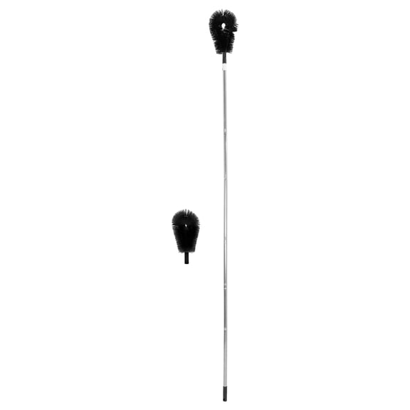 RENACLIPY 1Set Extendable Gutter Cleaning Brush with Telescoping Pole for Roof and Downspout Cleaning Black