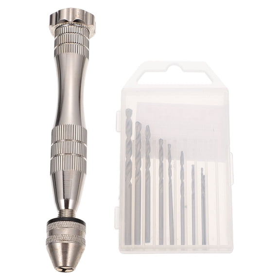 RENACLIPY Mini Hand Drill for Crafts, Aluminum Alloy Design, 1 Set for Precision Projects and Hobby Use