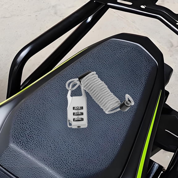 RENACLIPY 1Set High Strength Steel Wire Cable Lock Adjustable Combination Lock for Vehicle Security